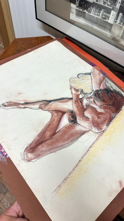 Pastel Male Figure