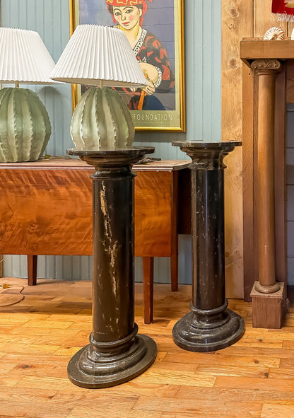 Marble Pedestal Pair