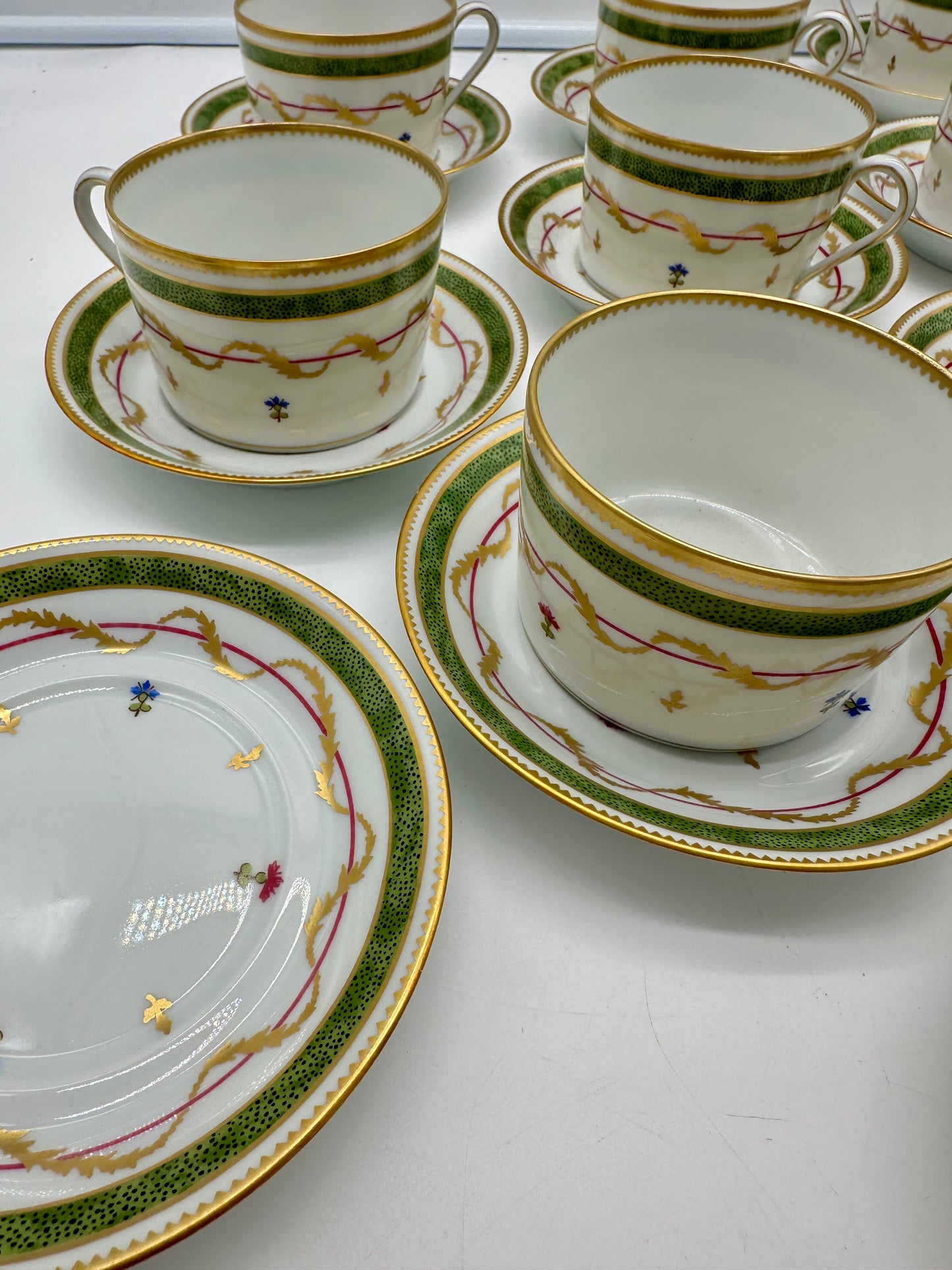 12 Limoges Vieux Paris Cups & Saucers
