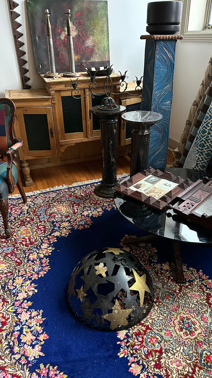 Blue Floral Kerman Rug