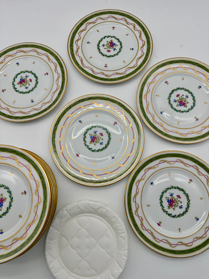 12 Limoges Vieux Paris Plates