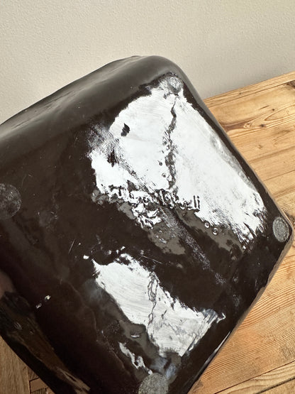 Black + Ivory Checkered Tray