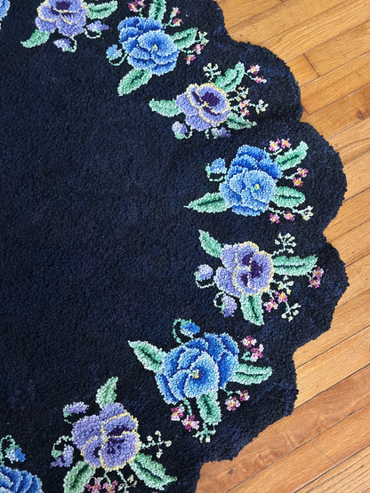 Hooked Violets Rug