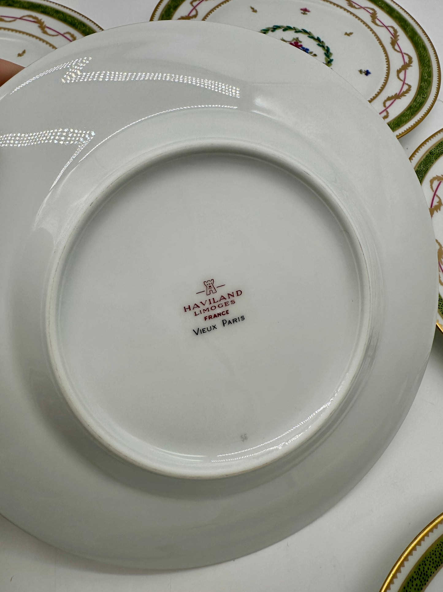 12 Limoges Vieux Paris Plates