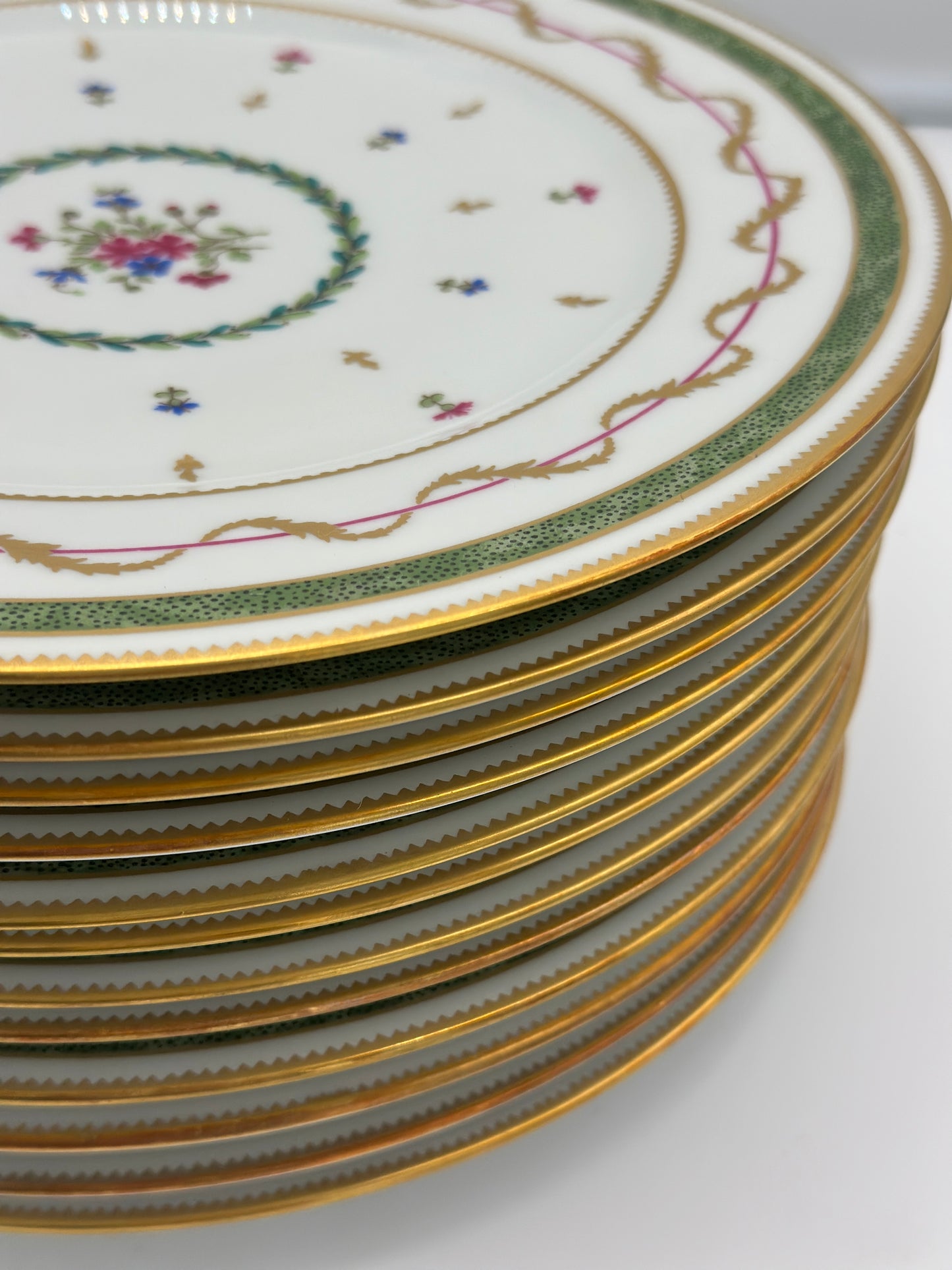 12 Limoges Vieux Paris Dinner Plates