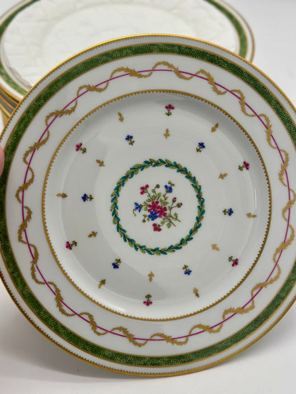 12 Limoges Vieux Paris Dinner Plates