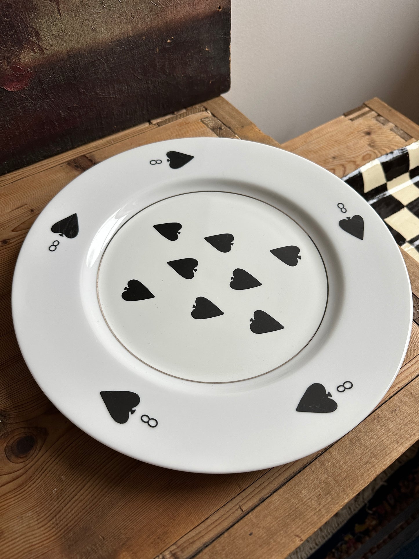 Game Set Cards Plate