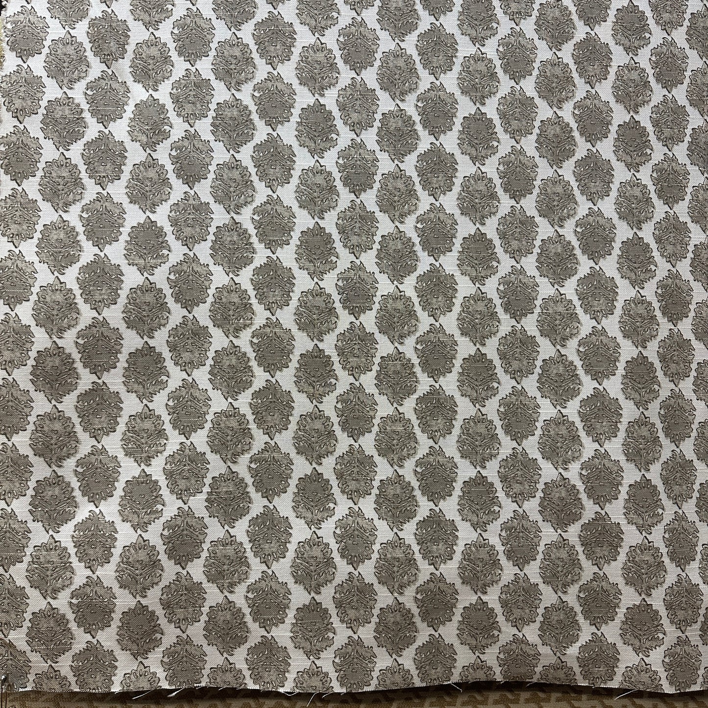 Gray medallion cotton print