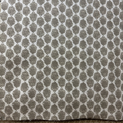 Gray medallion cotton print
